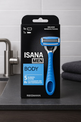 Maszynka do golenia dla meżczyzn, 5-ostrzowa Isana Men Pace