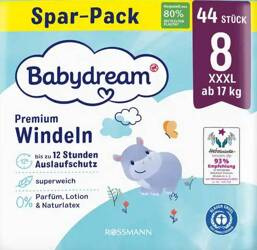 babydream XXXL8 pieluchy jednorazowe dla dzieci od 17 kg, 44 szt.