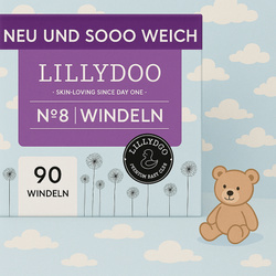 Jednorazowe pieluszki dla dzieci Lillydoo rozmiar 8 xxxl od 17 kg, 90 szt.