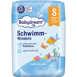 Babydream pieluchy do kąpieli, 4-9 kg, rozmiar S, 12 szt.