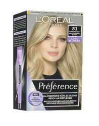 Loreal Preferance Infinia Kopenhagen 8.1  farba do włosów chłodny jasny blond nr 8.1