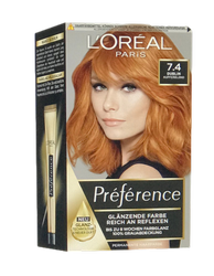 Loreal Preferance Infinia Kupferblond 7.4 farba do włosów miedziany blond nr 7.4