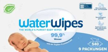 WaterWipes chusteczki nawilżające 540 szt. 99% wody